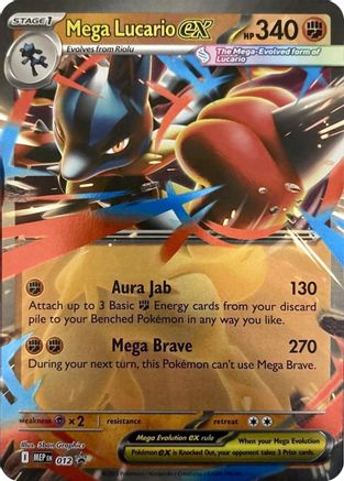 Mega Lucario ex - 012 (12) Holofoil [ME Mega Evolution Promo] Pokemon Single Pokémon