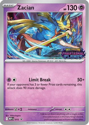 Zacian (Prerelease) (15) Holofoil [ME Mega Evolution Promo] Pokemon Single Pokémon