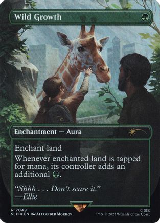 Wild Growth (Rainbow Foil) (SLD-7049) [Secret Lair] Drop Series Foil MTG Single Wizards of the Coast