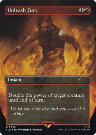 Unleash Fury (Rainbow Foil) (SLD-7050) [Secret Lair] Drop Series Foil MTG Single Wizards of the Coast