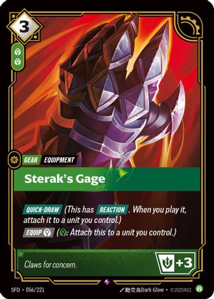 Sterak's Gage (056/221) [Spiritforged] Foil Riftbound Singles Riot Games