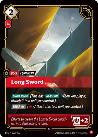 Long Sword (022/221) [Spiritforged] Foil Riftbound Singles Riot Games
