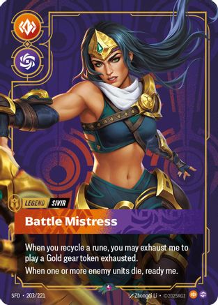 Sivir - Battle Mistress (203/221) [Spiritforged] Foil Riftbound Singles Riot Games
