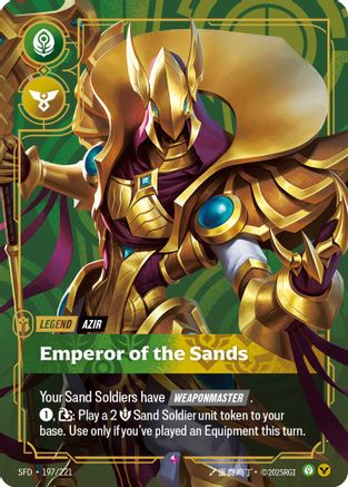 Azir - Emperor of the Sands (197/221) [Spiritforged] Foil Riftbound Singles Riot Games