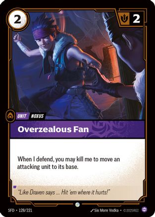 Overzealous Fan (128/221) [Spiritforged] Foil Riftbound Singles Riot Games