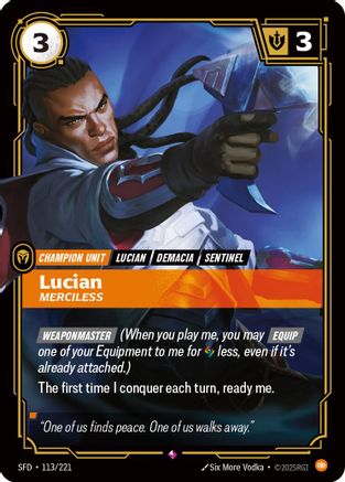 Lucian - Merciless (113/221) [Spiritforged] Foil Riftbound Singles Riot Games