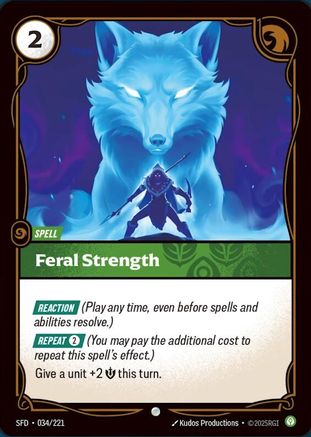 Feral Strength (034/221) [Spiritforged] Riftbound Singles Riot Games