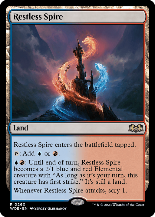 Restless Spire (WOE-260) [Wilds of Eldraine] MTG Single Wizards of the Coast