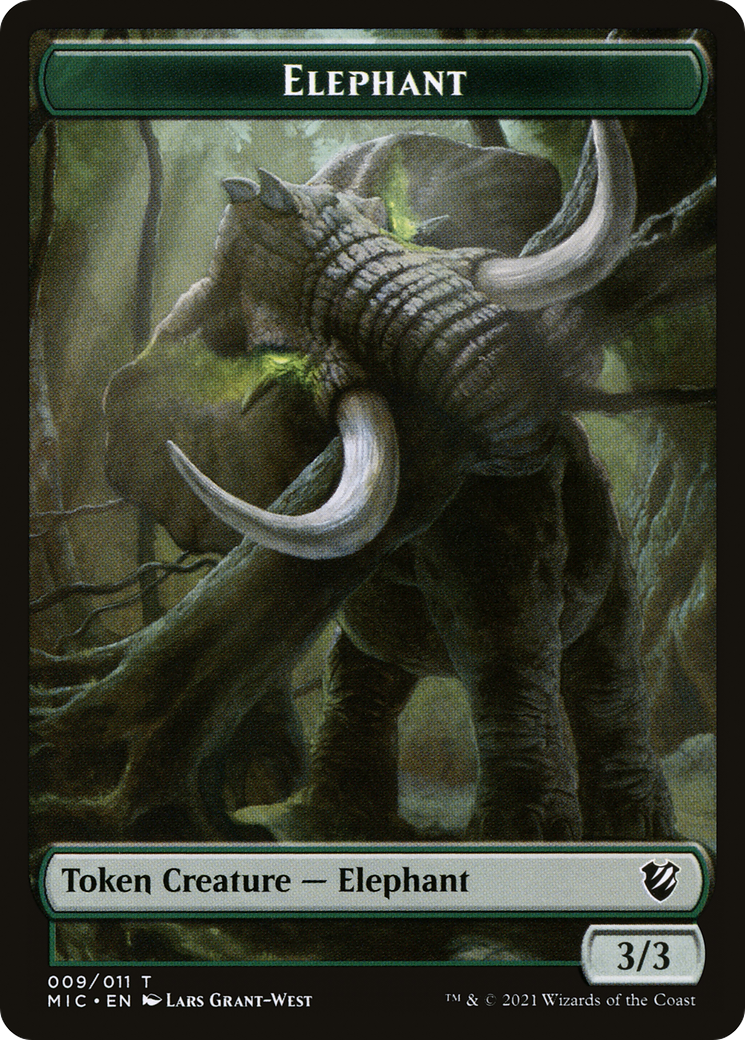 Elephant (TMIC-009) [Tokens] Midnight Hunt Commander Tokens MTG Single Wizards of the Coast