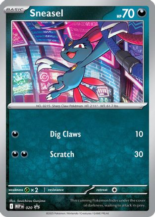 Sneasel (Cosmos Holo) (20) Holofoil [ME Mega Evolution Promo] Pokemon Single Pokémon