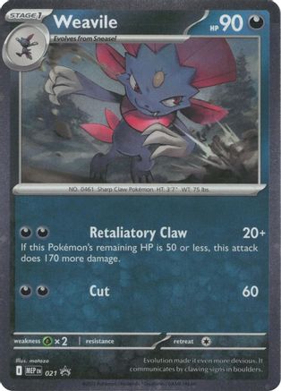 Weavile (Cosmos Holo) (21) Holofoil [ME Mega Evolution Promo] Pokemon Single Pokémon