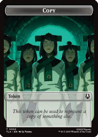 Copy (0002) // Soldier (0011) Double-Sided Token (TLA-2 // 11) [Avatar: The Last Airbender] Foil MTG Single Wizards of the Coast