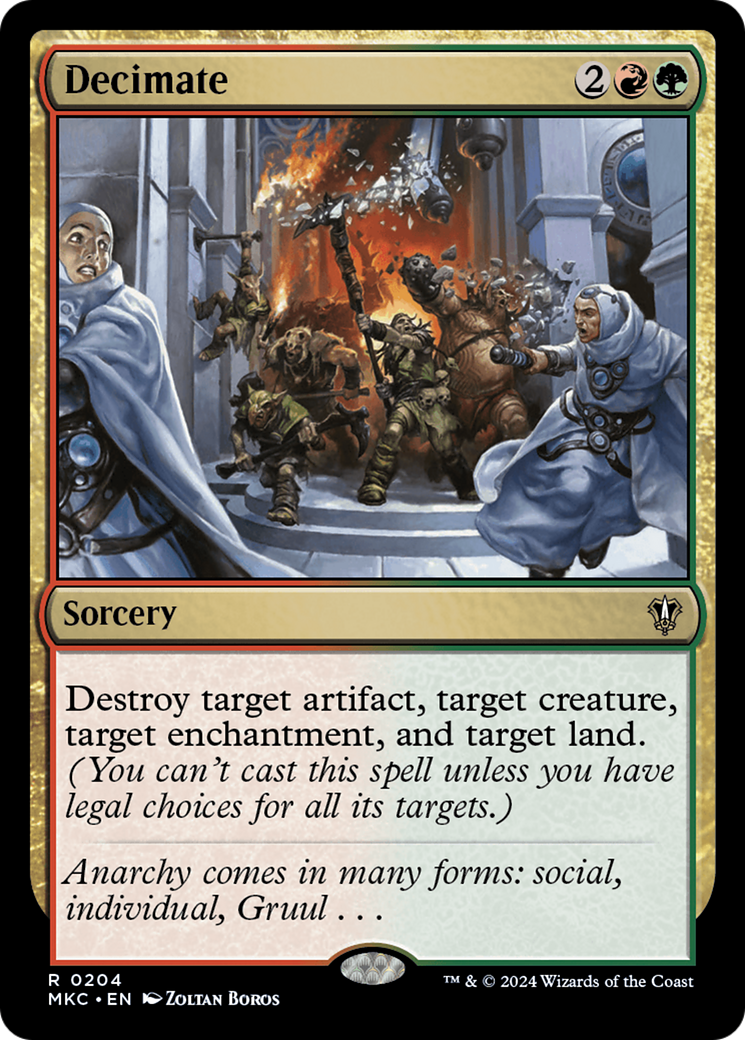 Decimate (MKC-204) [Murders at Karlov Manor Commander] MTG Single Wizards of the Coast