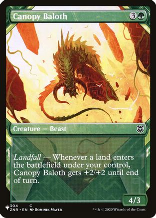 Canopy Baloth (LIST-304) [Mystery Booster] The List MTG Single Wizards of the Coast