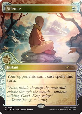Silence (2300) (Rainbow Foil) (SLD-2300) [Secret Lair] Drop Series Foil MTG Single Wizards of the Coast