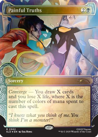 Painful Truths (Rainbow Foil) (SLD-2302) [Secret Lair] Drop Series Foil MTG Single Wizards of the Coast