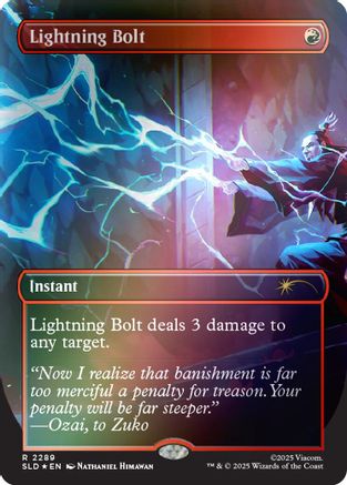 Lightning Bolt (2289) (Rainbow Foil) (SLD-2289) [Secret Lair] Drop Series Foil MTG Single Wizards of the Coast