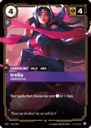 Irelia - Graceful (141/221) [Spiritforged] Foil Riftbound Singles Riot Games