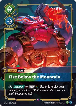 Ornn - Fire Below the Mountain (189/221) [Spiritforged] Foil Riftbound Singles Riot Games