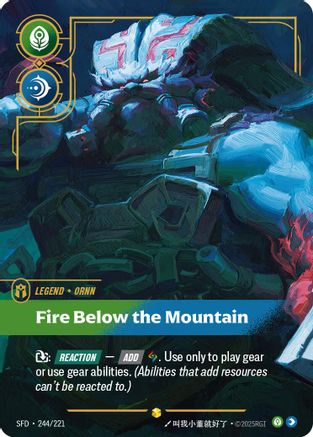Ornn - Fire Below the Mountain (Overnumbered) (244/221) [Spiritforged] Foil Riftbound Singles Riot Games