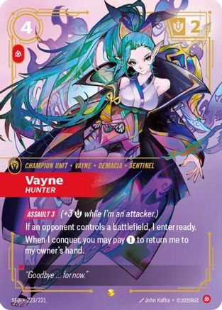 Vayne - Hunter (Overnumbered) (223/221) [Spiritforged] Foil Riftbound Singles Riot Games
