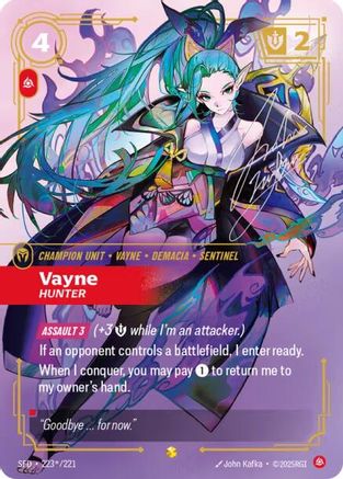 Vayne - Hunter (Signature) (223*/221) [Spiritforged] Foil Riftbound Singles Riot Games