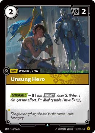 Unsung Hero (167/221) [Spiritforged] Foil Riftbound Singles Riot Games
