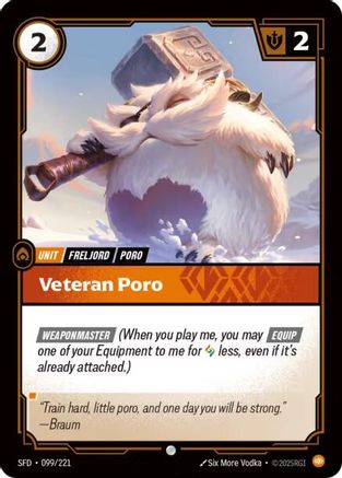 Veteran Poro (099/221) [Spiritforged] Foil Riftbound Singles Riot Games