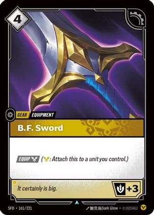 B.F. Sword (161/221) [Spiritforged] Foil Riftbound Singles Riot Games
