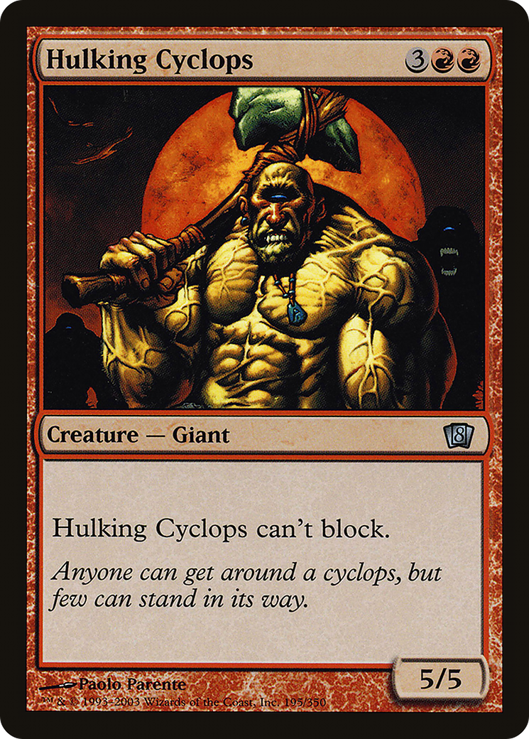 Hulking Cyclops (8ED-195) [8th Edition] Foil MTG Single Wizards of the Coast
