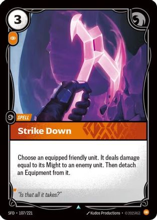 Strike Down (107/221) [Spiritforged] Foil Riftbound Singles Riot Games
