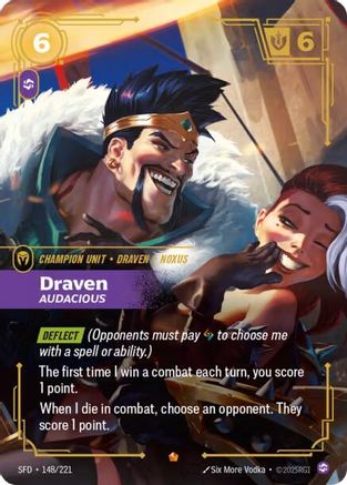 Draven - Audacious (148/221) [Spiritforged] Foil Riftbound Singles Riot Games