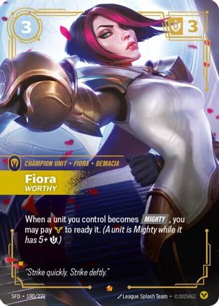 Fiora - Worthy (180/221) [Spiritforged] Foil Riftbound Singles Riot Games