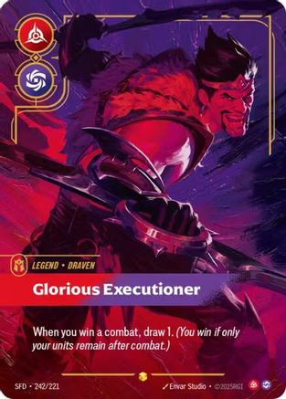 Draven - Glorious Executioner (Overnumbered) (242/221) [Spiritforged] Foil Riftbound Singles Riot Games