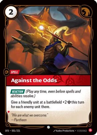 Against the Odds (001/221) [Spiritforged] Foil Riftbound Singles Riot Games