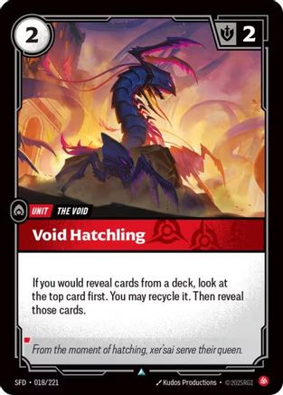 Void Hatchling (018/221) [Spiritforged] Foil Riftbound Singles Riot Games