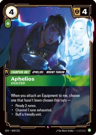 Aphelios - Exalted (049/221) [Spiritforged] Foil Riftbound Singles Riot Games