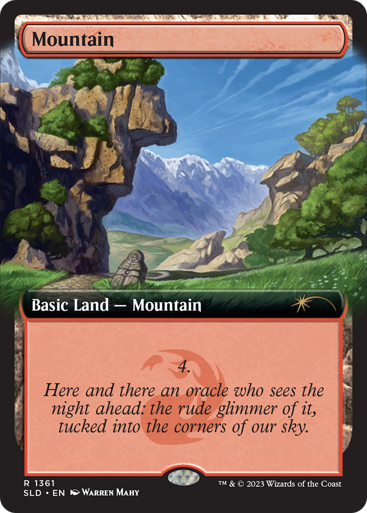 Mountain (1361) (SLD-1361) [Secret Lair] Drop (Extended Art) MTG Single Wizards of the Coast