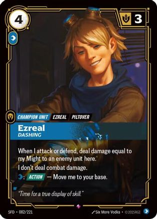 Ezreal - Dashing (082/221) [Spiritforged] Foil Riftbound Singles Riot Games