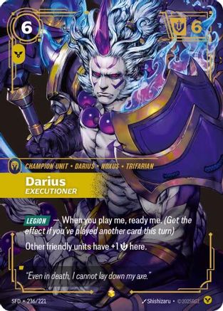 Darius - Executioner (Overnumbered) (236/221) [Spiritforged] Foil Riftbound Singles Riot Games