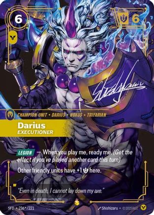 Darius - Executioner (Signature) (236*/221) [Spiritforged] Foil Riftbound Singles Riot Games