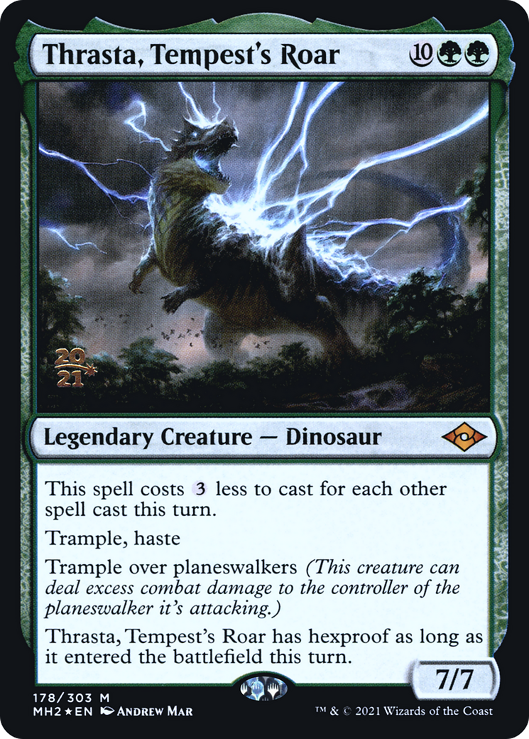 Thrasta, Tempest's Roar (PRE-178) [Modern Horizons 2 Promos] Foil MTG Single Wizards of the Coast