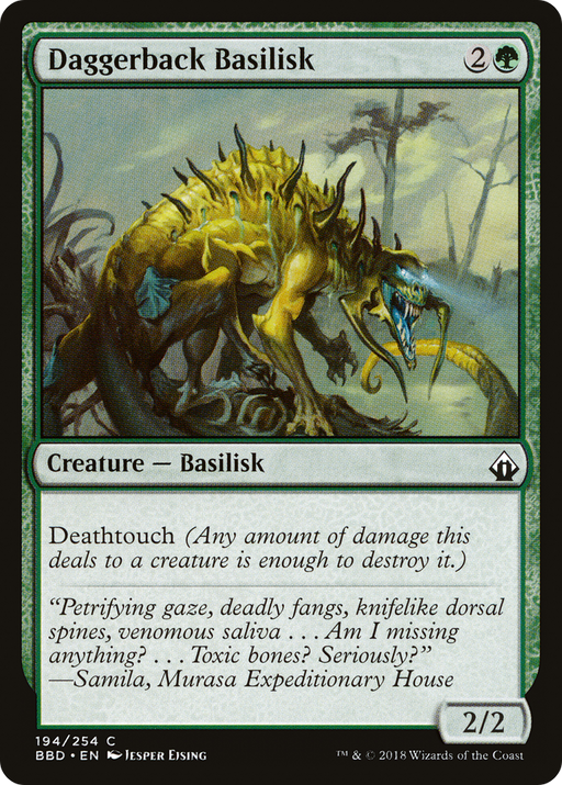 Daggerback Basilisk (BBD-194) [Battlebond] MTG Single Wizards of the Coast