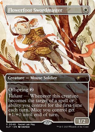 Flowerfoot Swordmaster (SLP-046) [Secret Lair] Showdown Foil MTG Single Wizards of the Coast