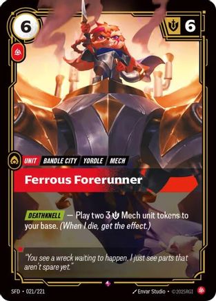 Ferrous Forerunner (021/221) [Spiritforged] Foil Riftbound Singles Riot Games
