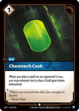 Chemtech Cask (063/221) [Spiritforged] Foil Riftbound Singles Riot Games