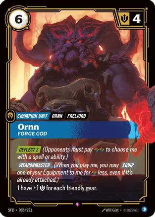 Ornn - Forge God (085/221) [Spiritforged] Foil Riftbound Singles Riot Games