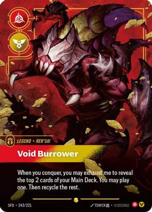 Rek'sai - Void Burrower (Overnumbered) (243/221) [Spiritforged] Foil Riftbound Singles Riot Games