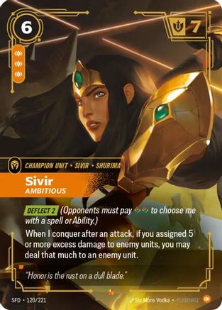 Sivir - Ambitious (120/221) [Spiritforged] Foil Riftbound Singles Riot Games