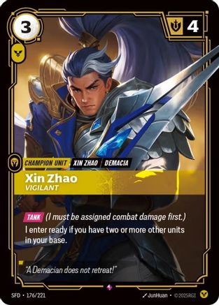 Xin Zhao - Vigilant (176/221) [Spiritforged] Foil Riftbound Singles Riot Games